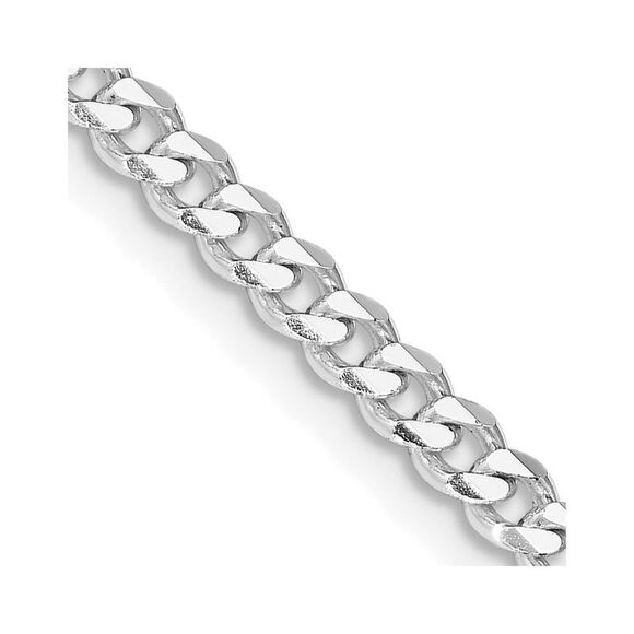 Kazi Luxury Sterling Silver Rhodium-plated 3.5mm Curb Chain